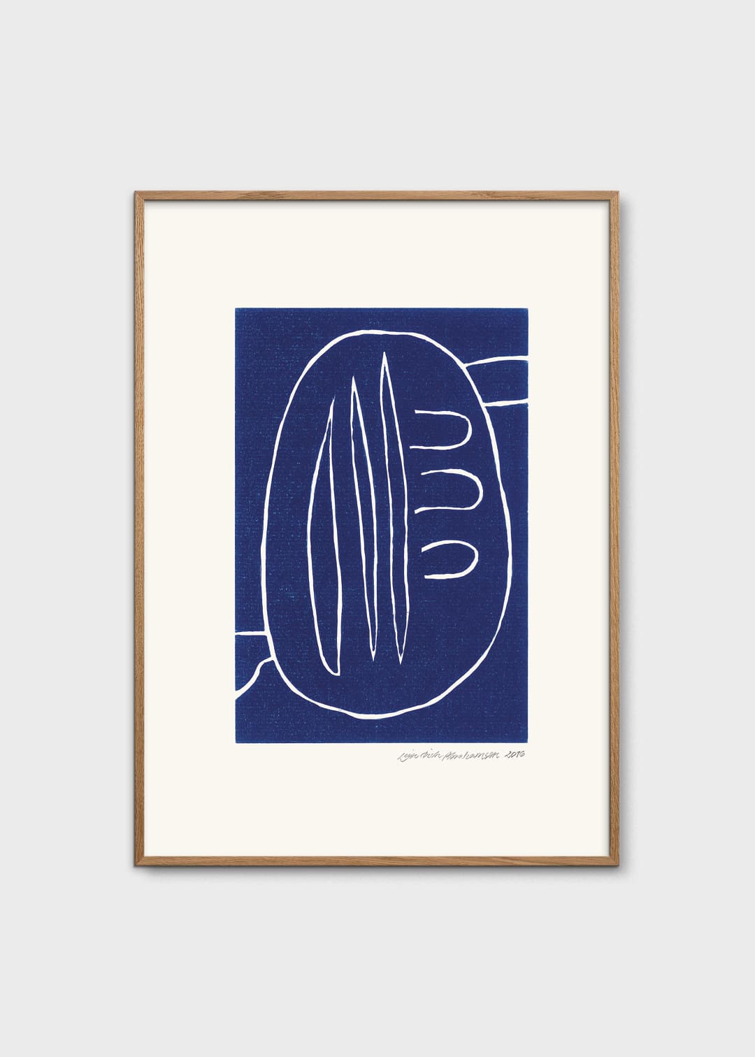 The Poster Club Tracks Poster A4 blau abstrakt