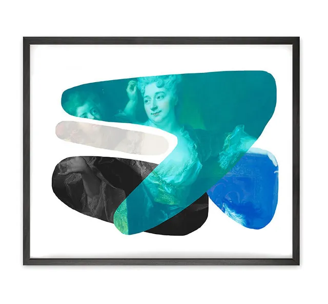 Mineheart Wall Art Shape Colour Blue Bild 66x81,3cm