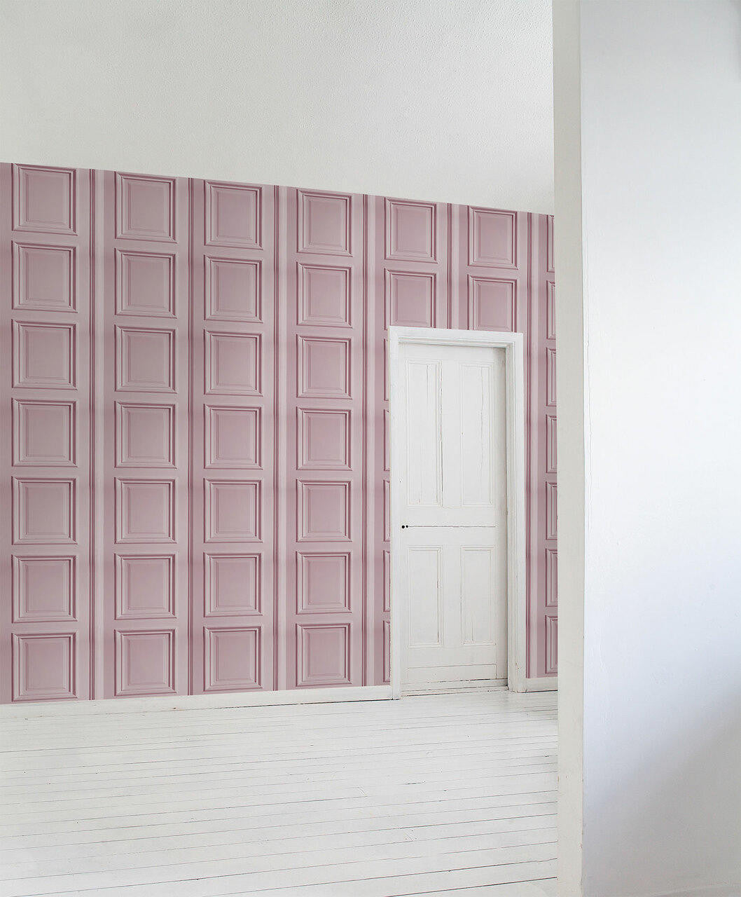 Mineheart Dusty Pink Panelling Tapete Paneeloptik rosa