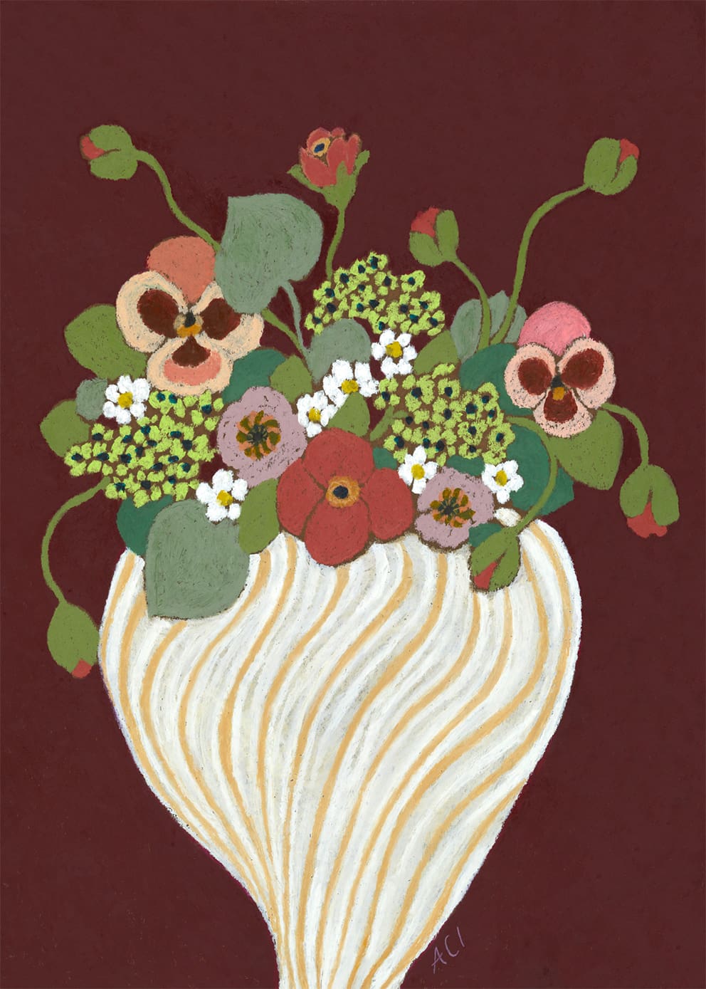 The Poster Club Art Prints Maroon Poster 30x40 cm botanisch
