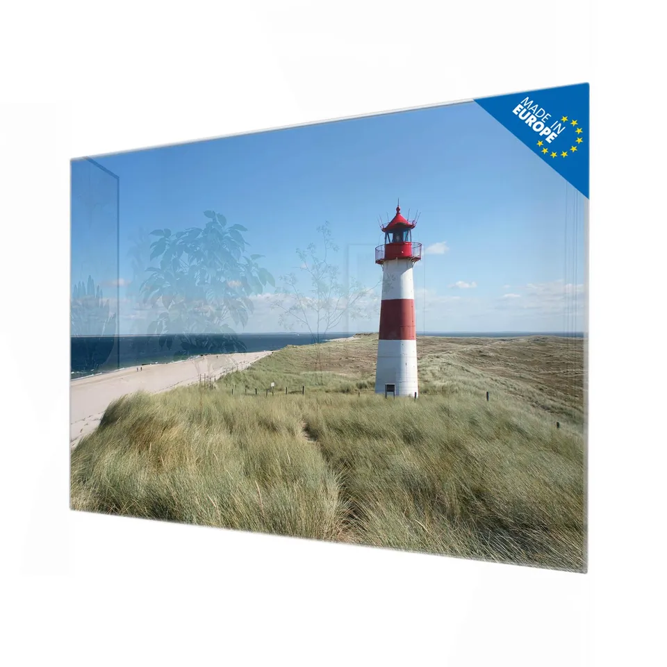 Banjado Magnettafel Leuchtturm Brandung Magnetboard 120x80 cm
