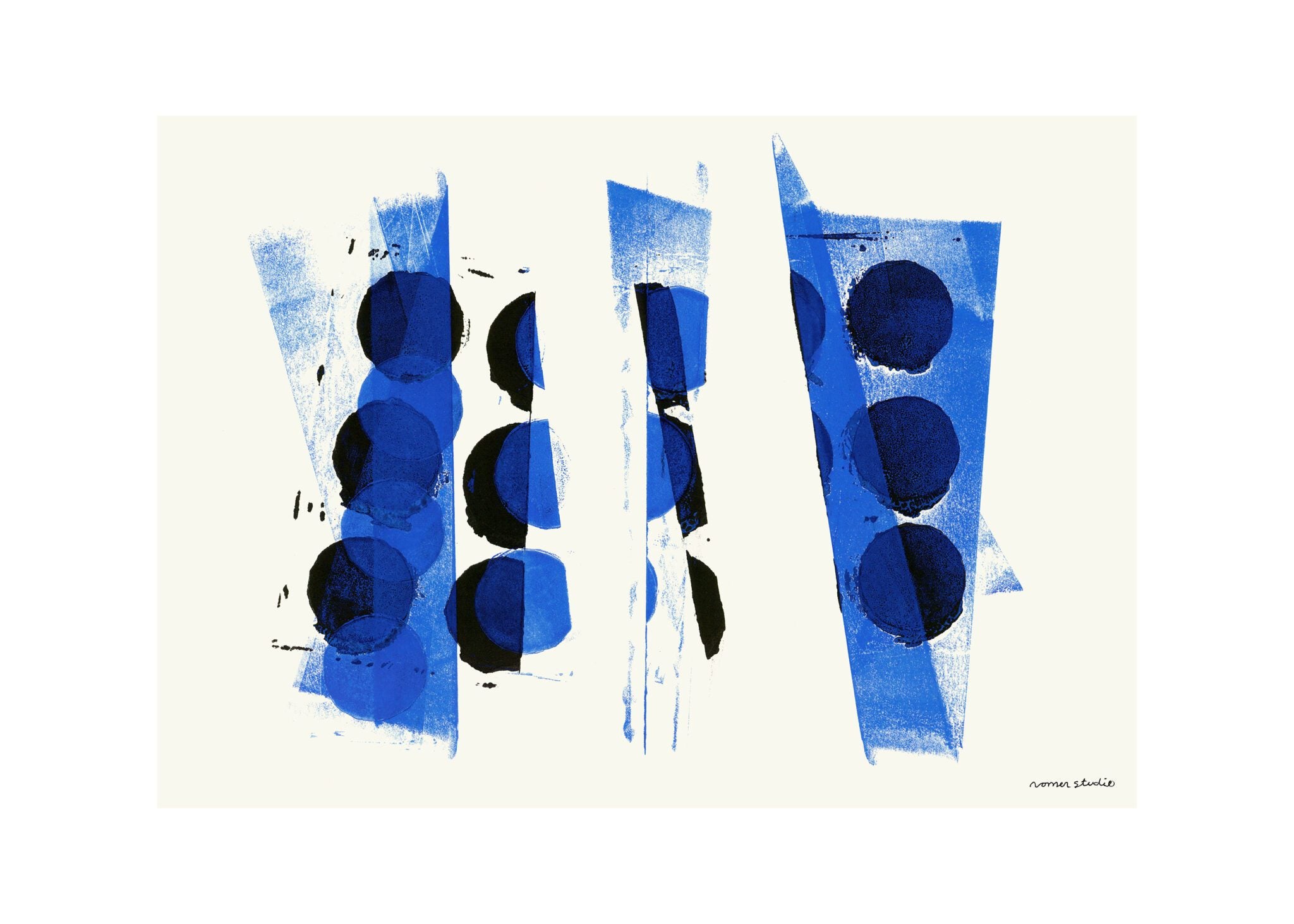 The Poster Club Art Prints Bleu à Part 02 Poster A4 blau