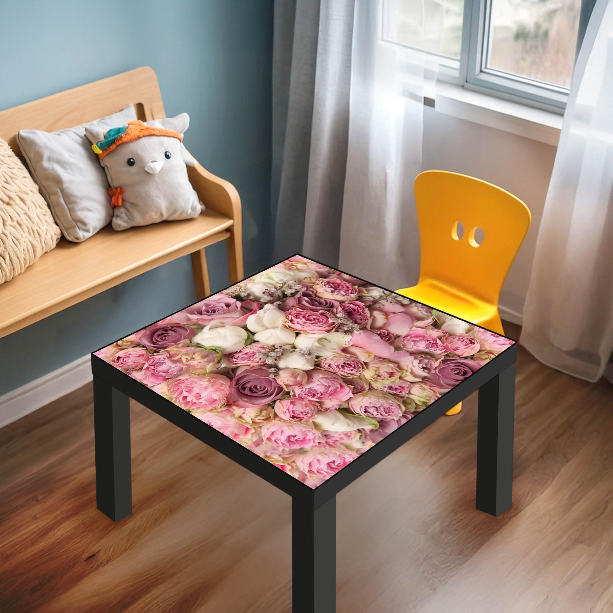 Banjado Möbelfolie Tischfolie Strauss Rosen 55x55 cm