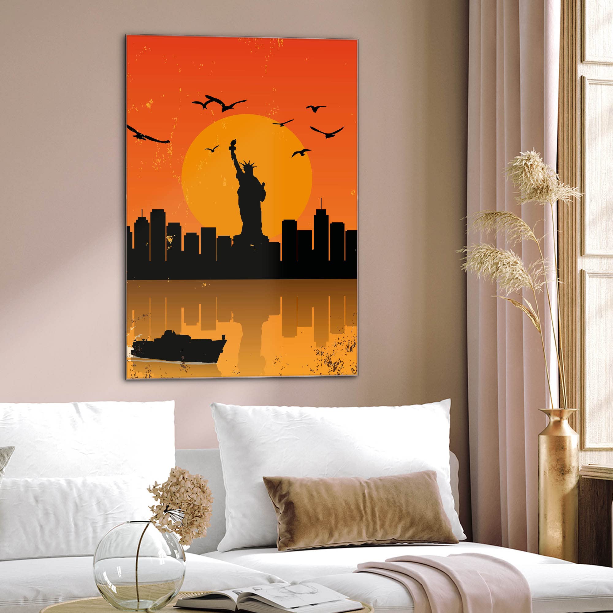 Banjado Magnettafel City Poster New York 40x60 cm Glas