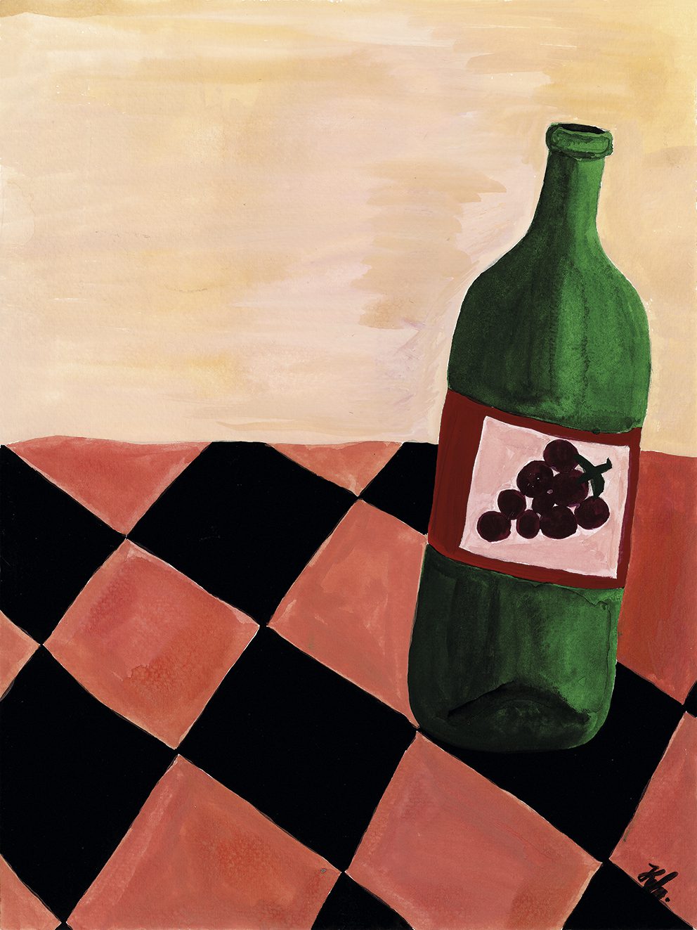 The Poster Club Art Prints Flarra Poster 30x40 cm bordeaux