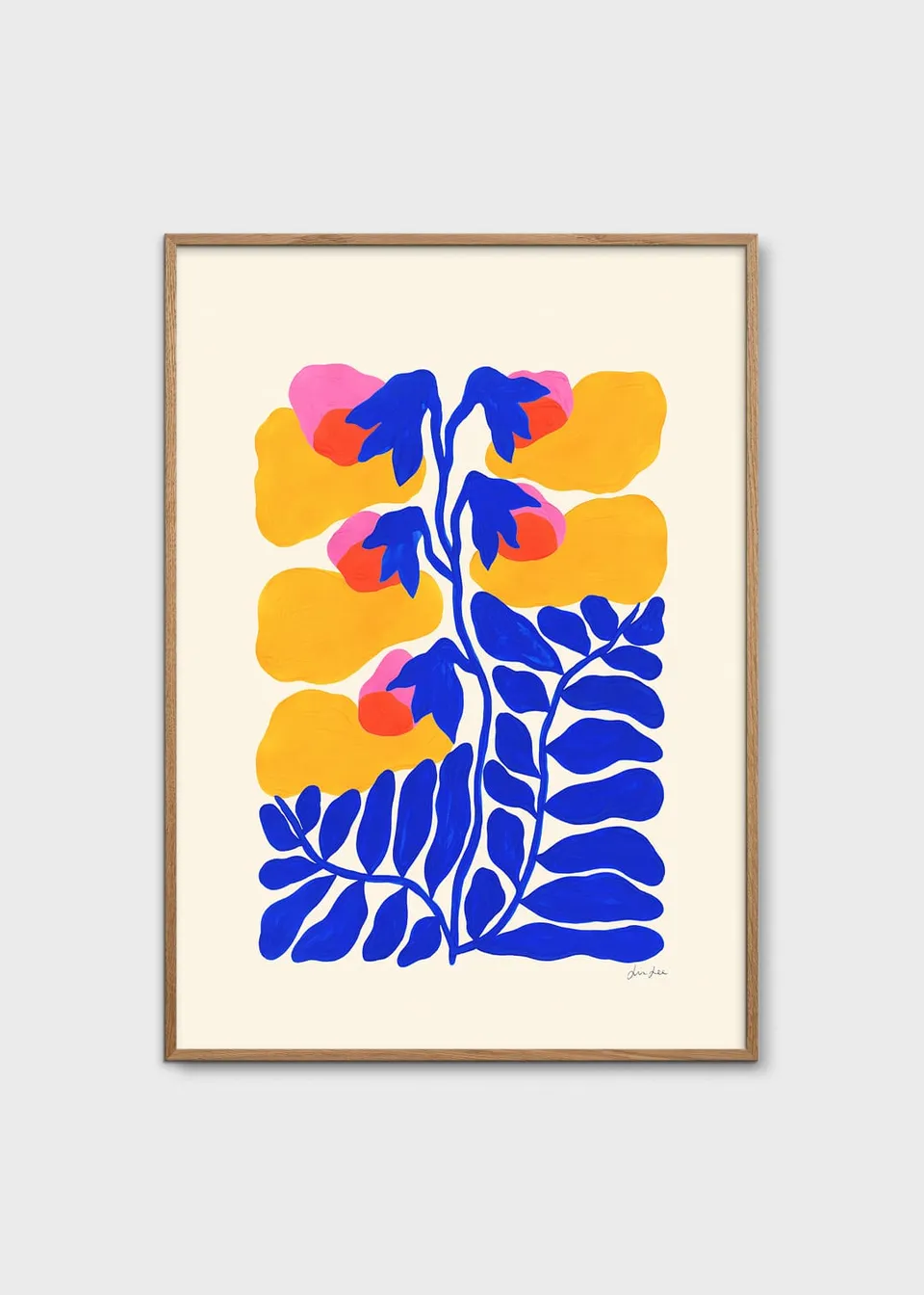 The Poster Club Rambling Poster 30x40 cm blau-rosa