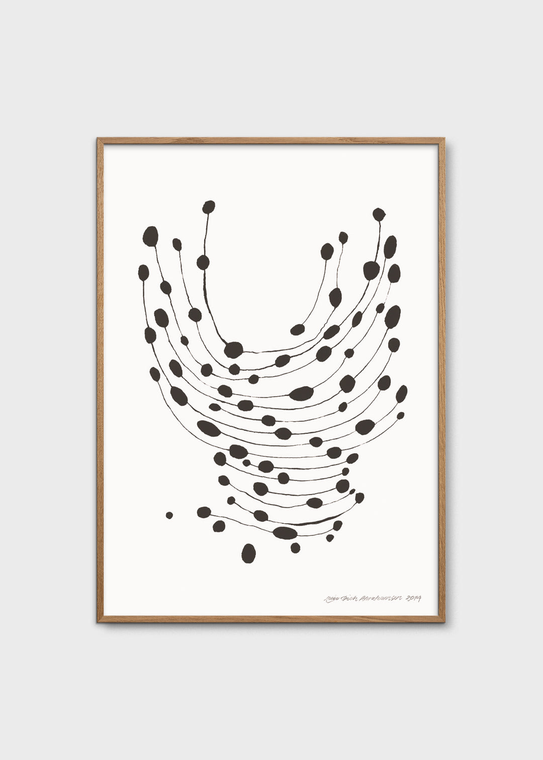 The Poster Club Dancing Dots Kunstdruck 30x40 cm Schwarz-Weiß