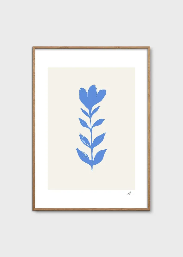 The Poster Club Art Prints Bloemen 02 Poster 30x40 cm blau botanisch