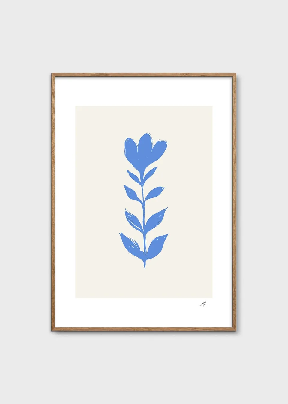 The Poster Club Art Prints Bloemen 02 Poster 30x40 cm blau botanisch