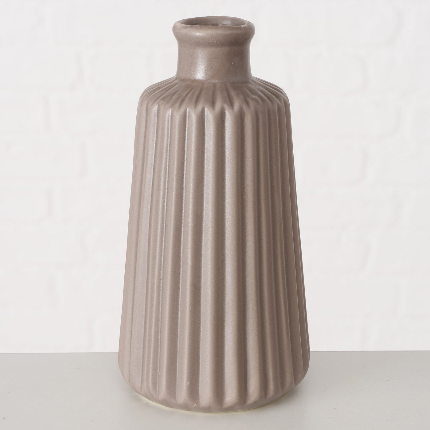 LS-LebenStil Möbel & Wohnen Oslo 2er Set Tisch-Vase Creme 18cm