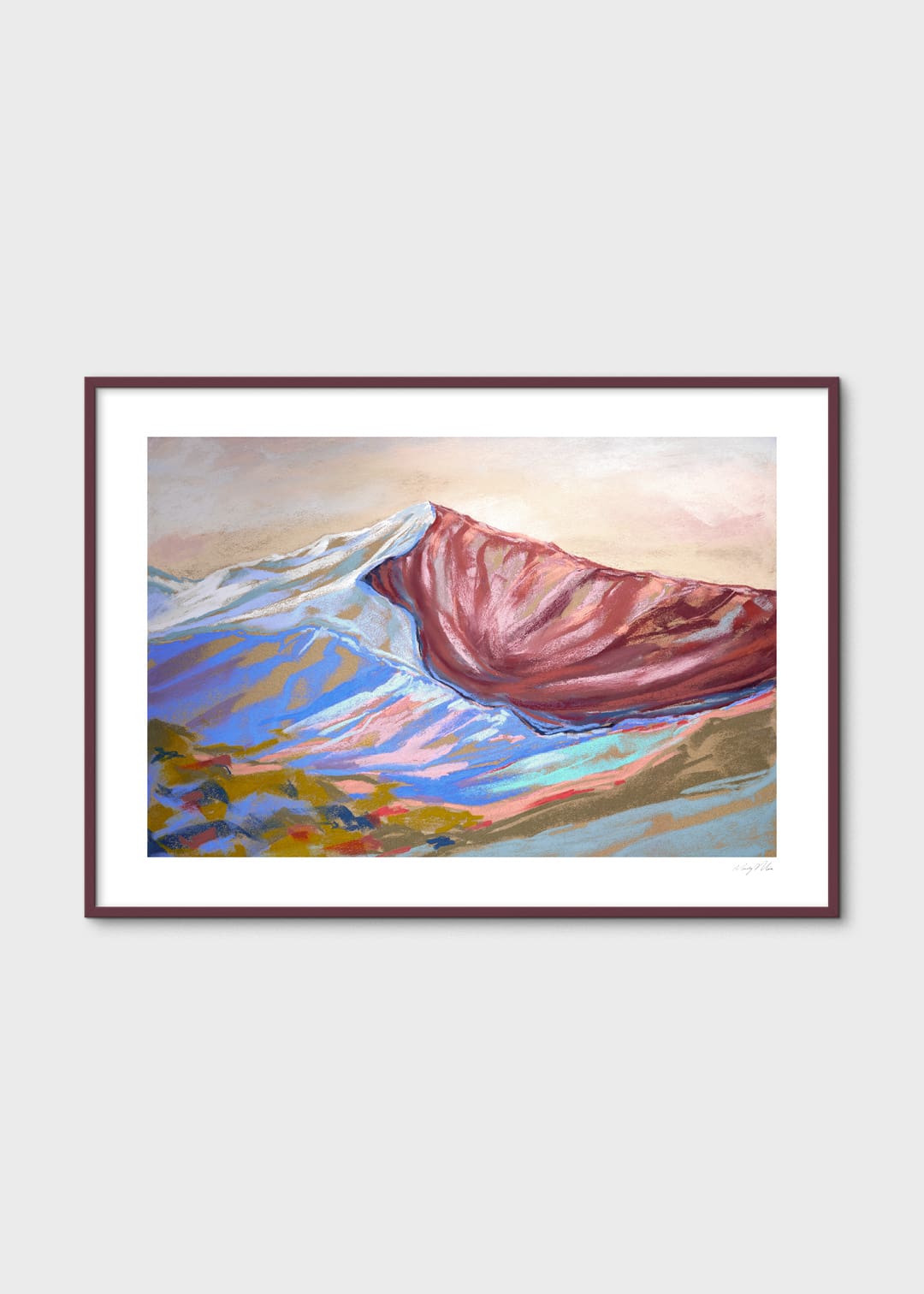 The Poster Club Art Prints Velvet Peak IV Poster A4 blau