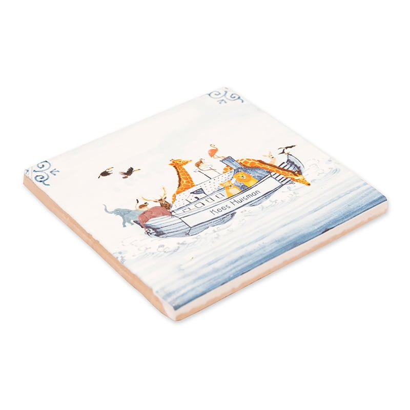 Storytiles Delft blue De ark van t leven Wandfliese S 10x10 cm Arche