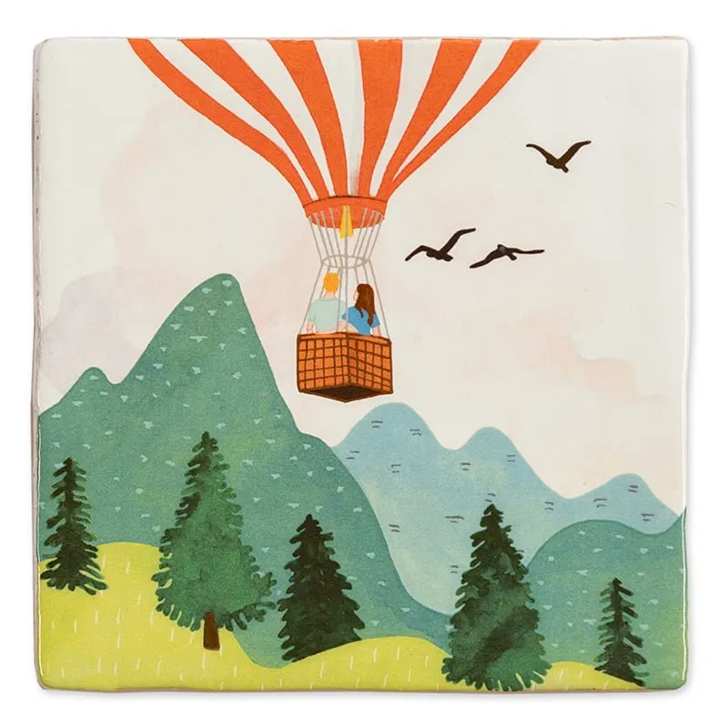 StoryTiles Delft blue In de wolken met jou Fliese S 10x10 cm