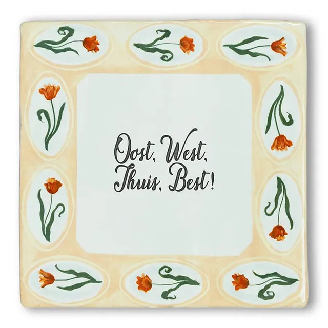 StoryTiles Delft Blue Garden Flowers Fliese S 10x10 cm Text