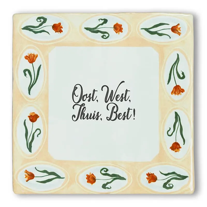StoryTiles Delft Blue Garden Flowers Fliese S 10x10 cm Text