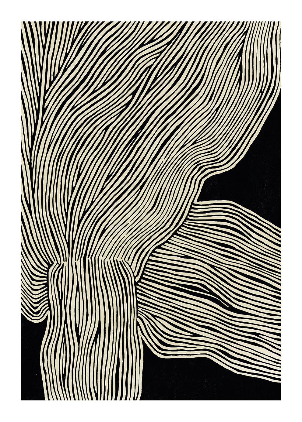 The Poster Club The Line No 13 Kunstdruck 30x40 beige