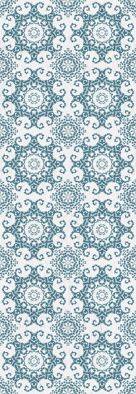 Mineheart Geometric Damask Tapete Petrol Muster A3
