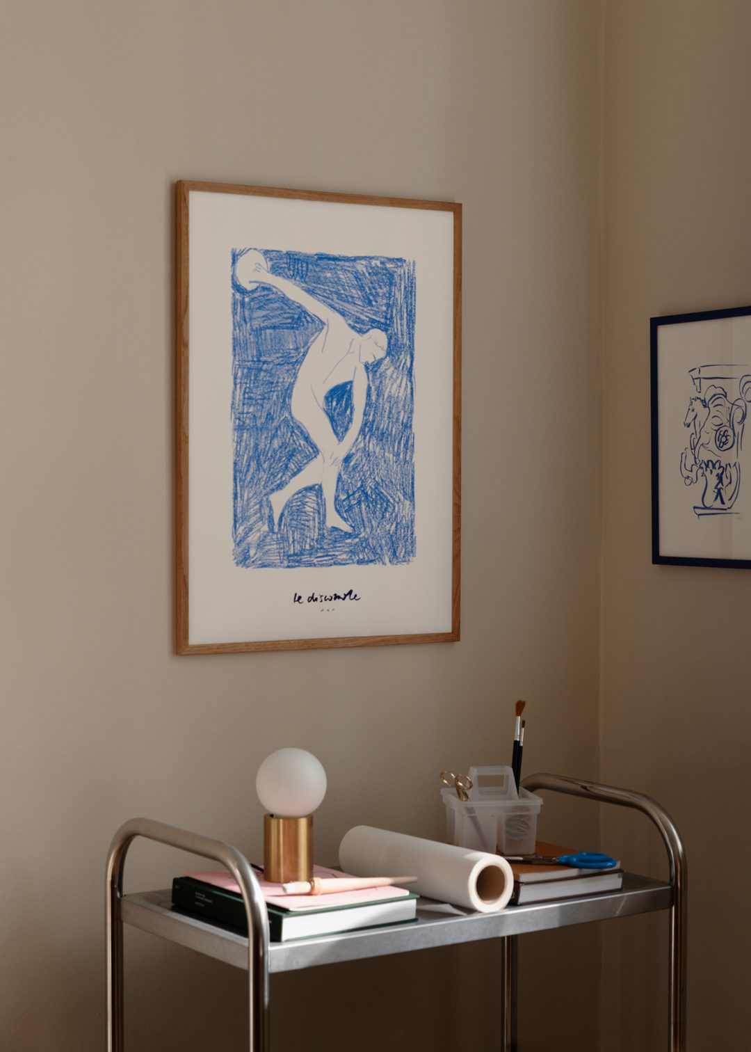 The Poster Club Art Prints The Athlete Poster 30x40 cm Blau