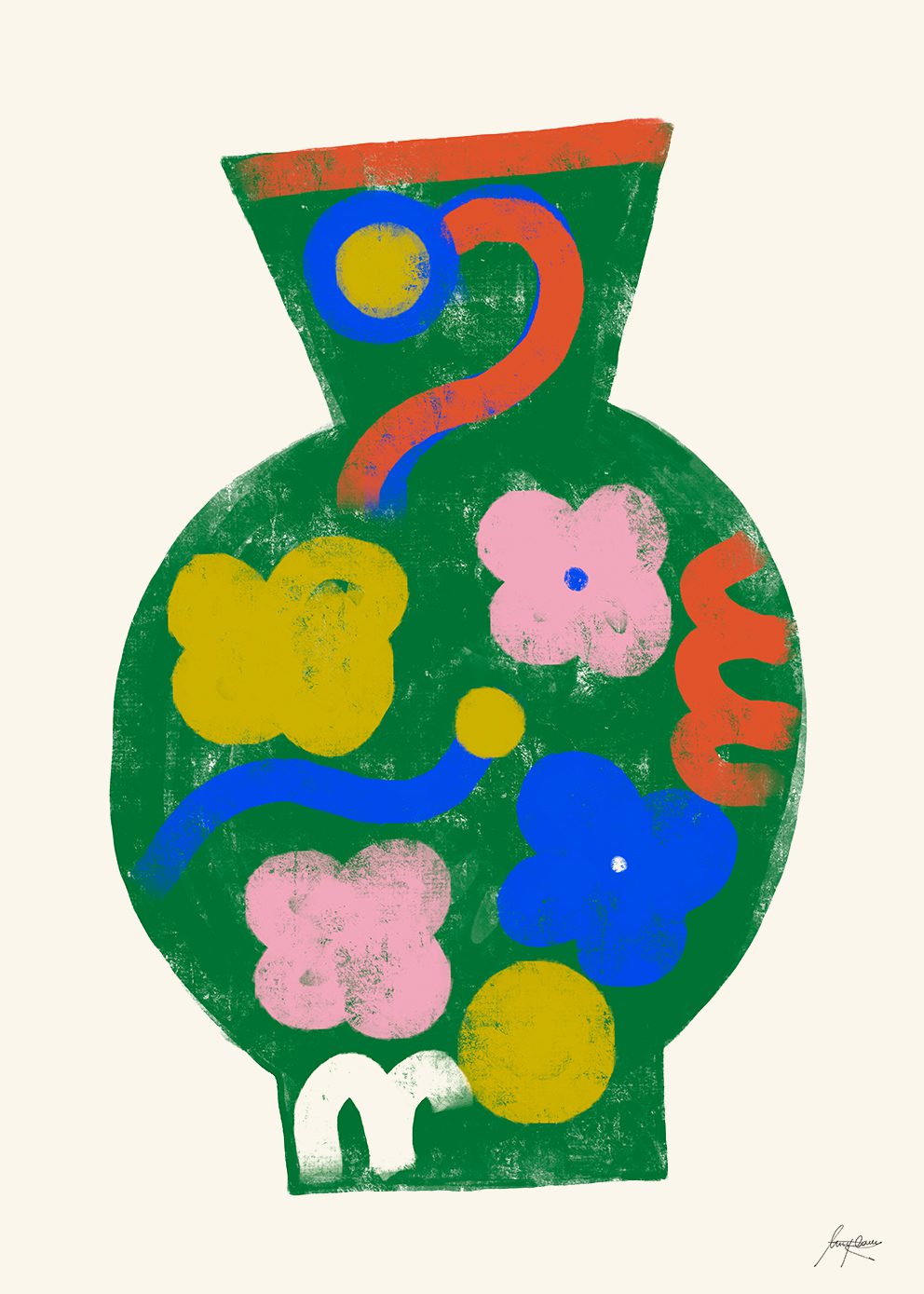 The Poster Club Summer Vase 01 Kunstdruck 30x40 Vase