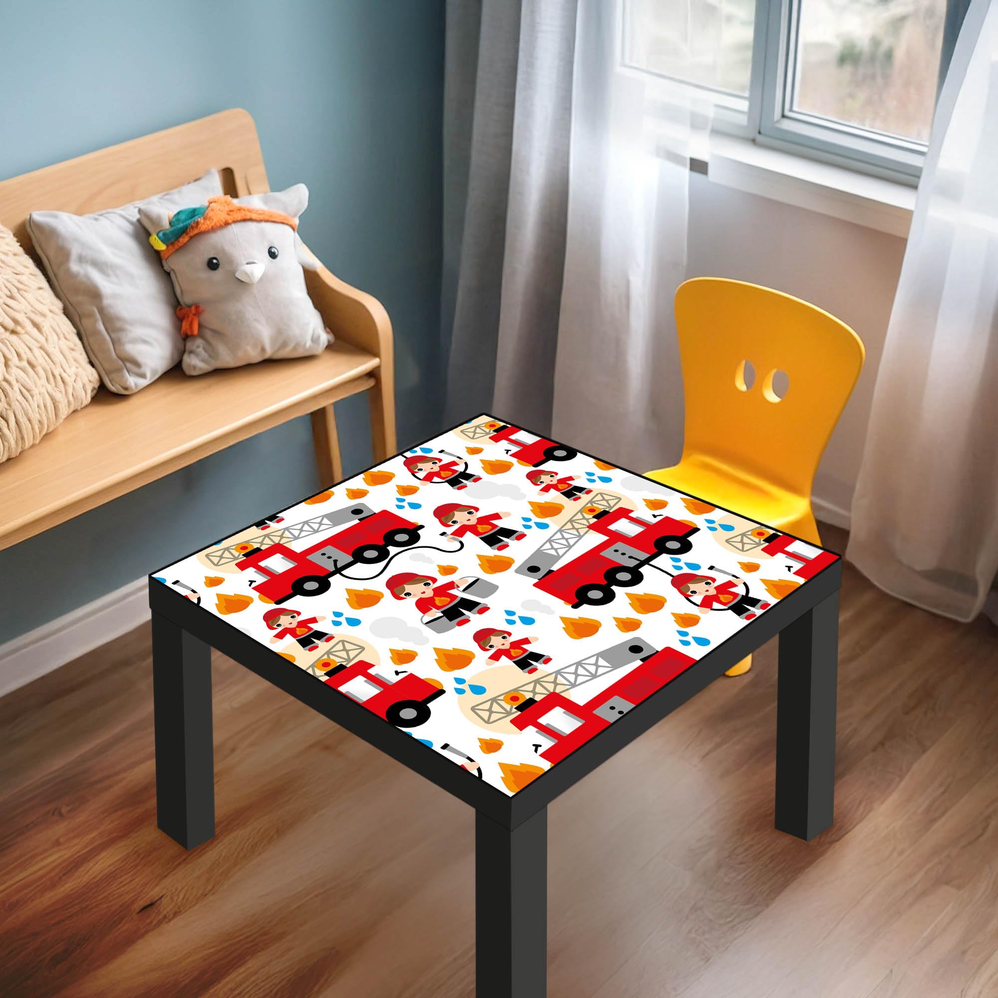 Banjado Möbelfolie Feuerwehr Tischfolie 55x55 Kinder