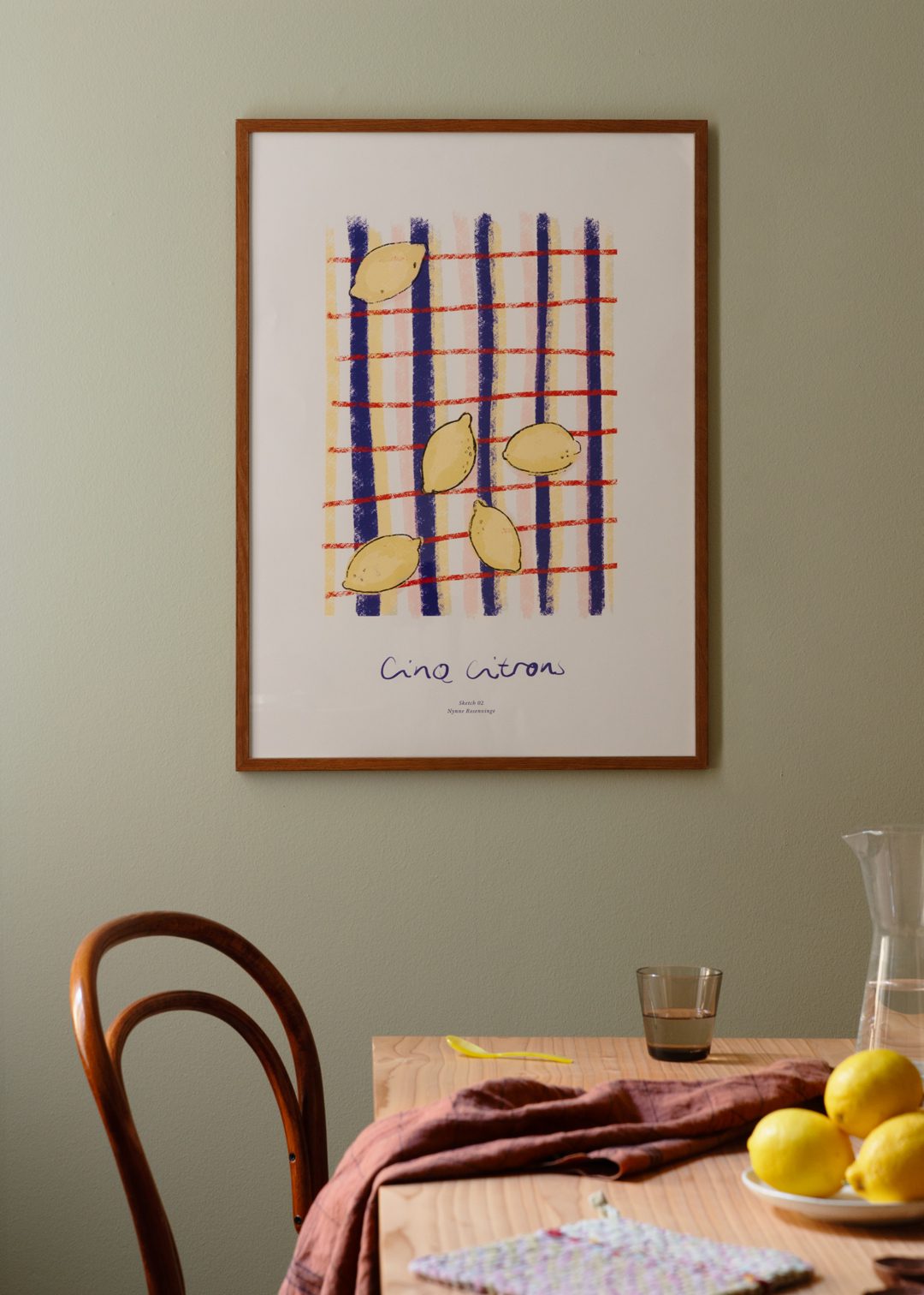 The Poster Club Cinq Citrons Poster 30x40 cm farbig