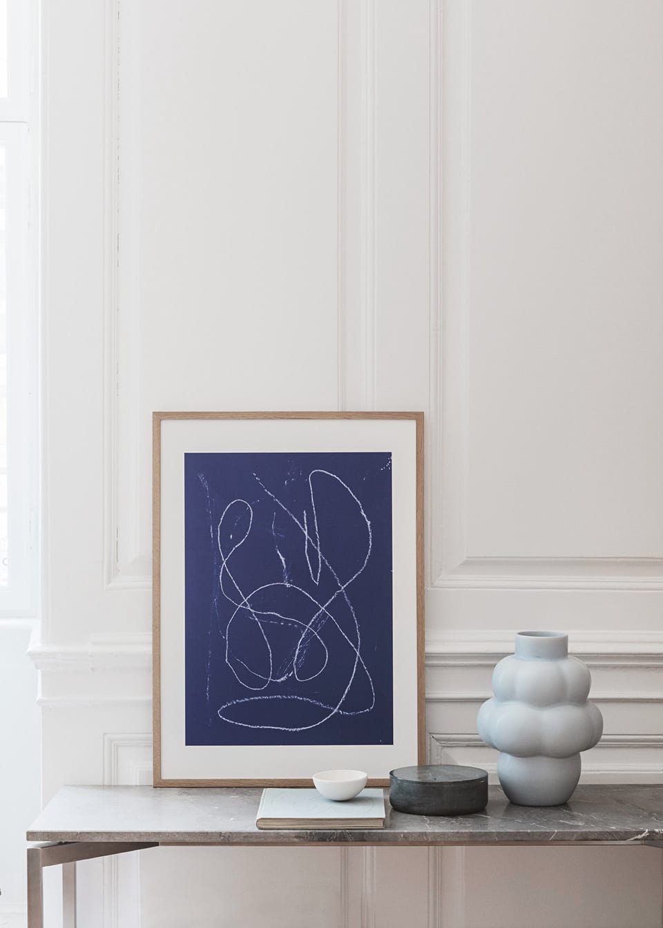 The Poster Club Curvilinar Poster 30x40 cm blau abstrakt
