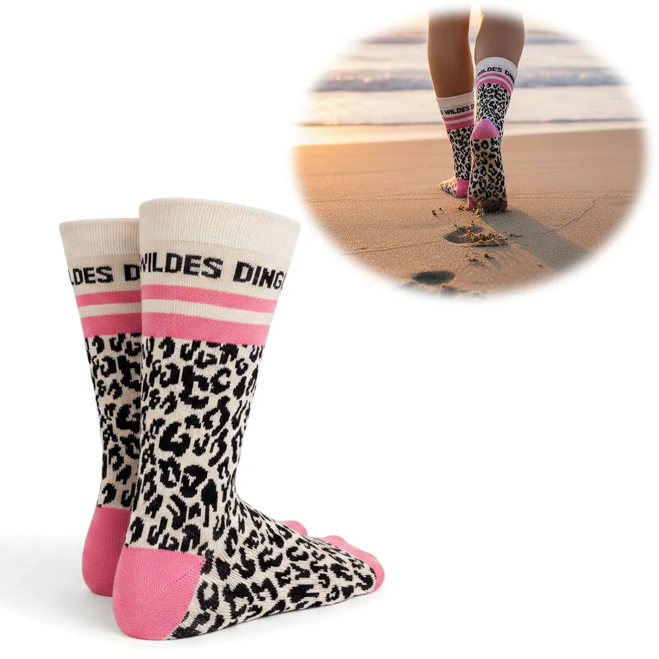 LS-LebenStil Socke 36-40 Du Wildes Ding Leo Damen