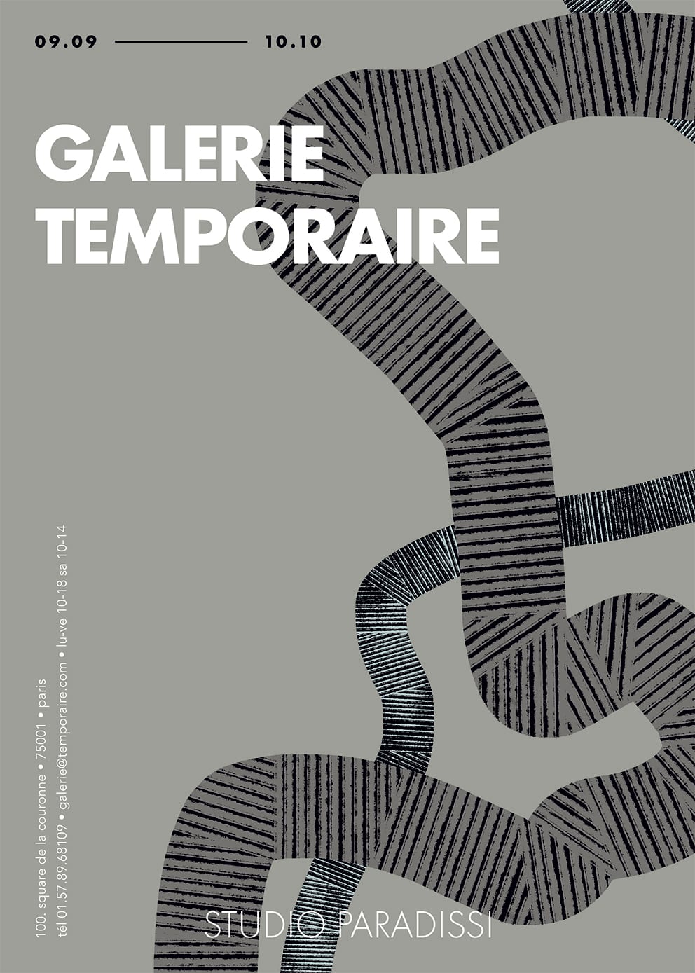 The Poster Club Galerie Temporaire 47 Poster 50x70 grau