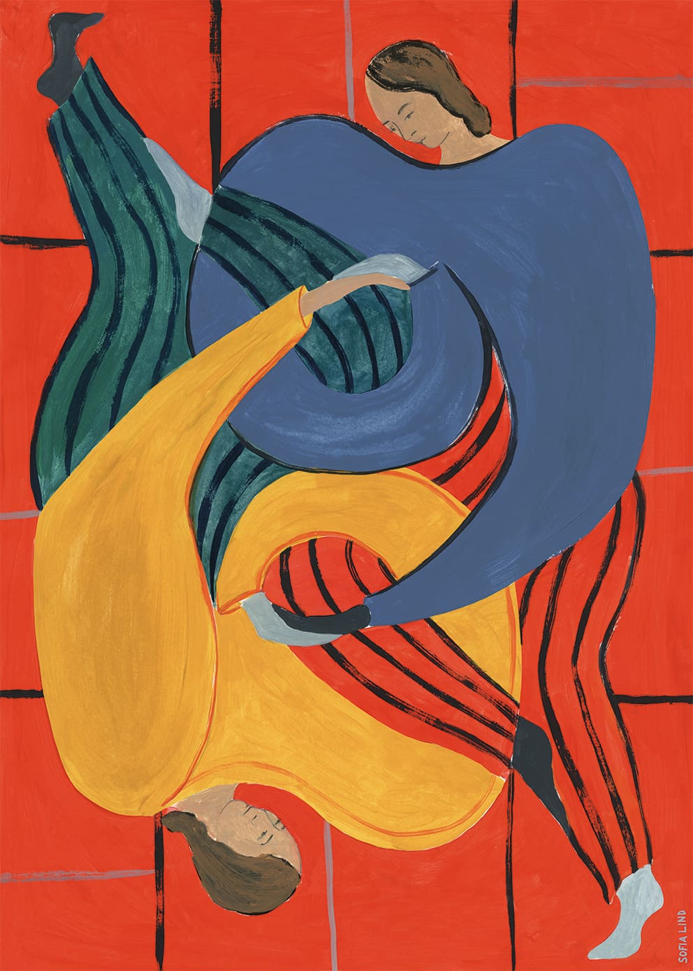 The Poster Club Hold You Red Leinwand 30x40 cm