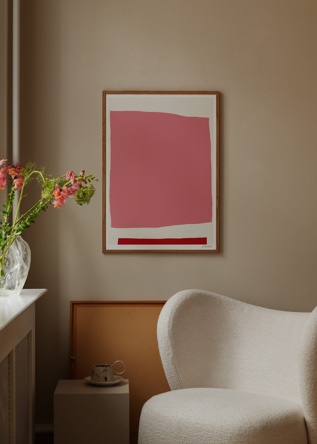 The Poster Club Ruby Kunstdruck A4 rosa-rot