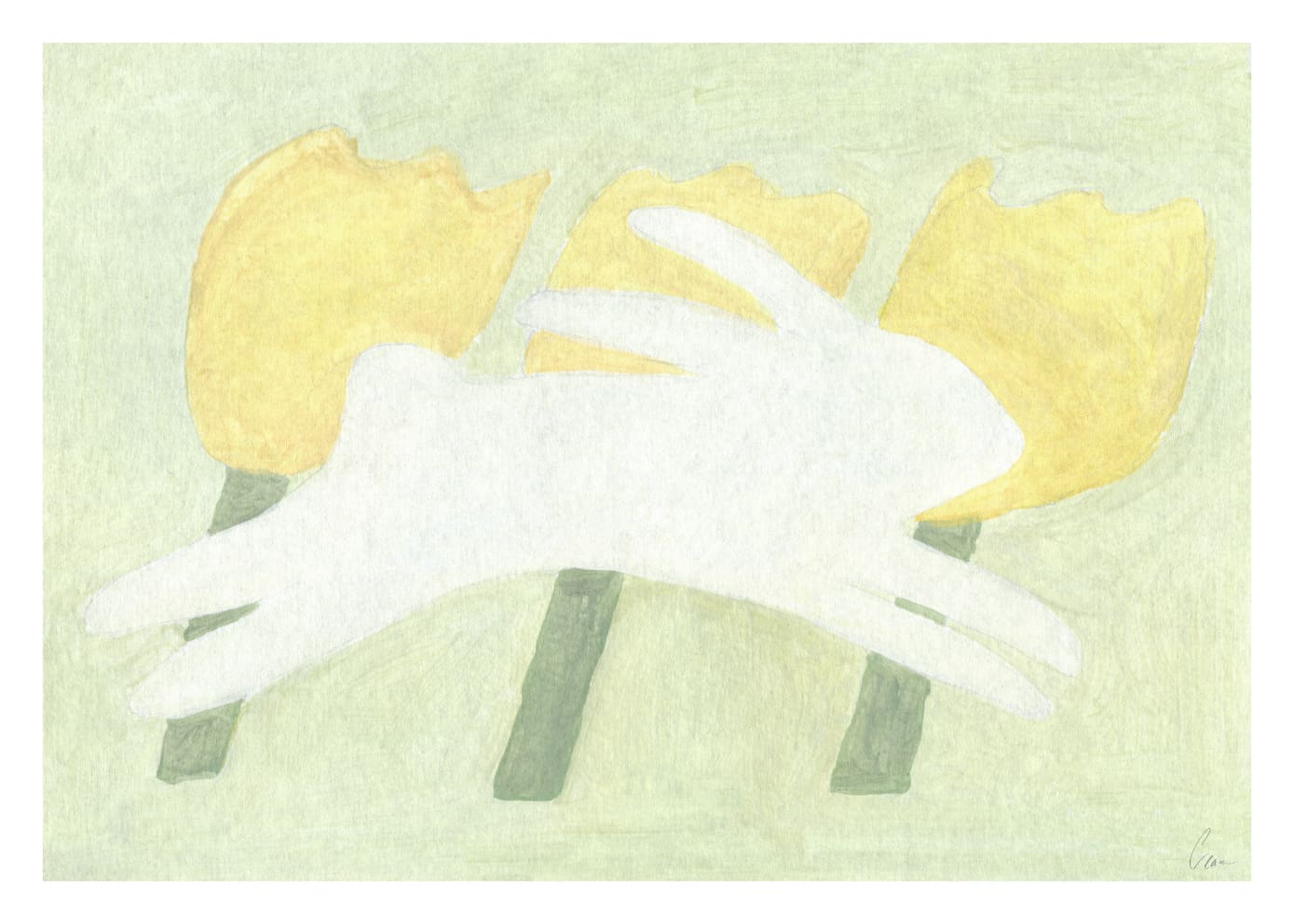 The Poster Club Rabbit and Flora Poster 30x40 Hase