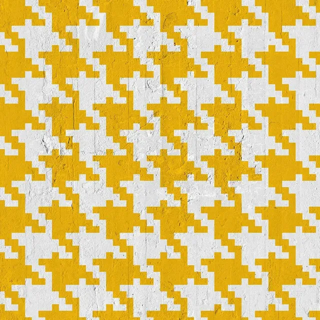 Mineheart Pied De Poule-Y Tapete Gelb 52x1000cm Vlies