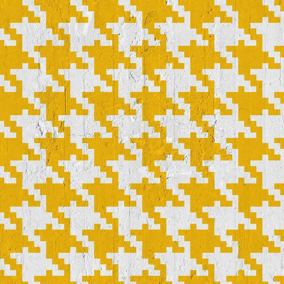 Mineheart Pied De Poule-Y Tapete Gelb 52x1000cm Vlies