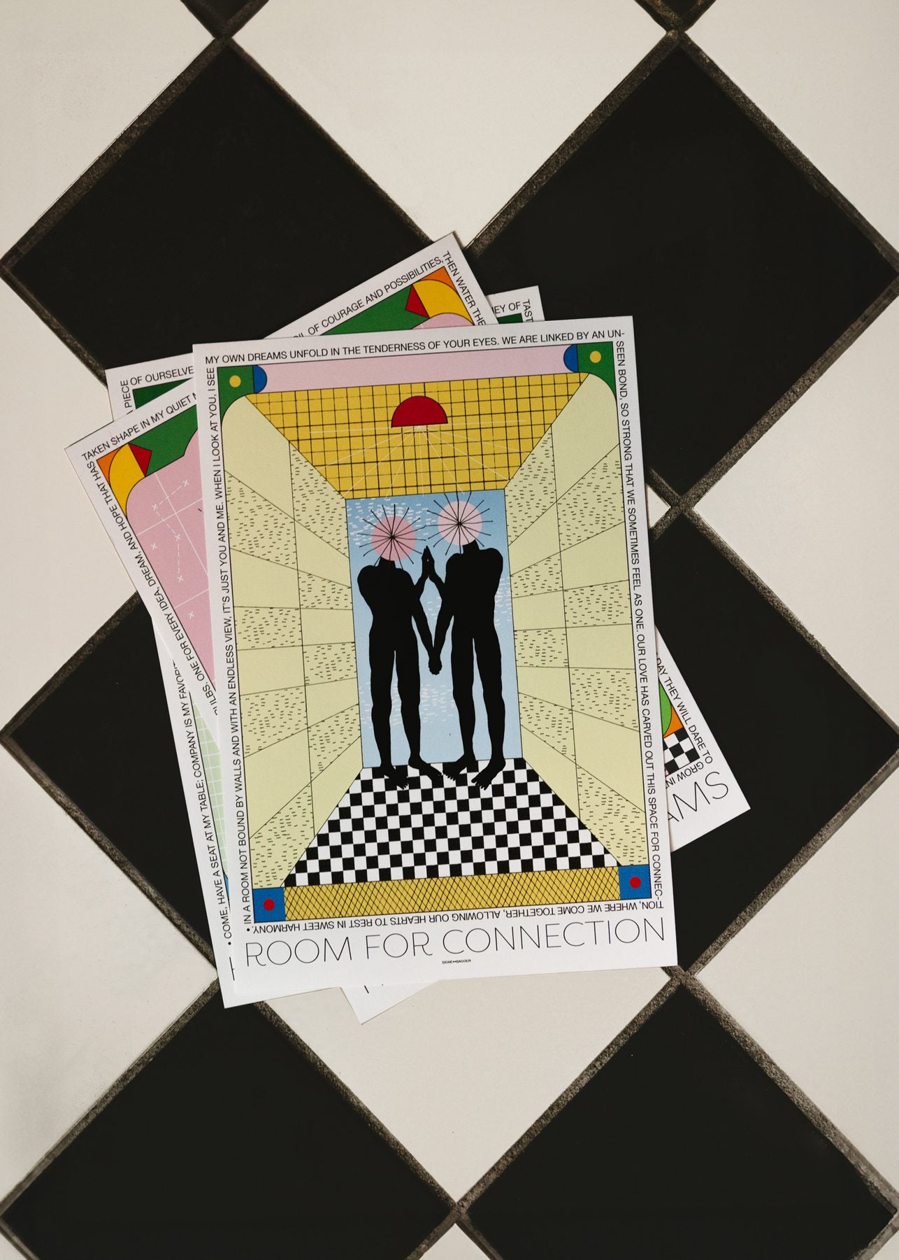 The Poster Club Art Prints Room for Connection Poster 30x40 cm gelb