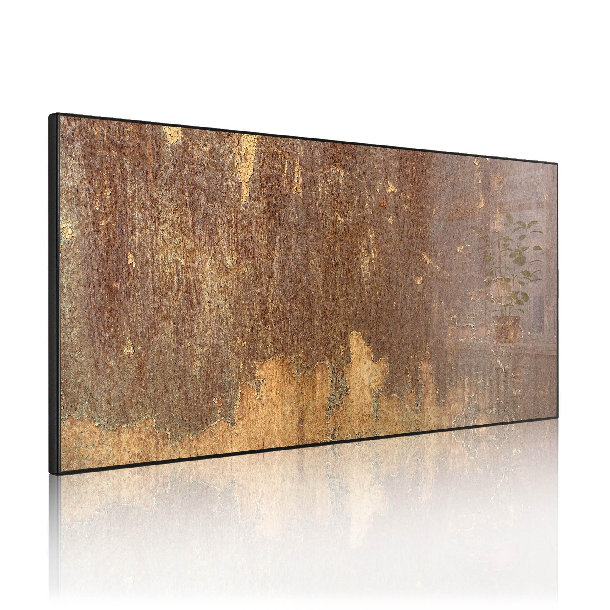 Banjado Magnettafel Rostige Patina Magnetwand 78x37cm schwarz