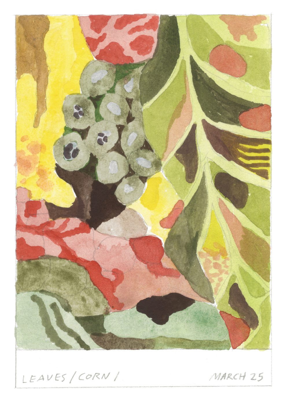 The Poster Club Plant Fiction Poster A4 Grün Abstrakt