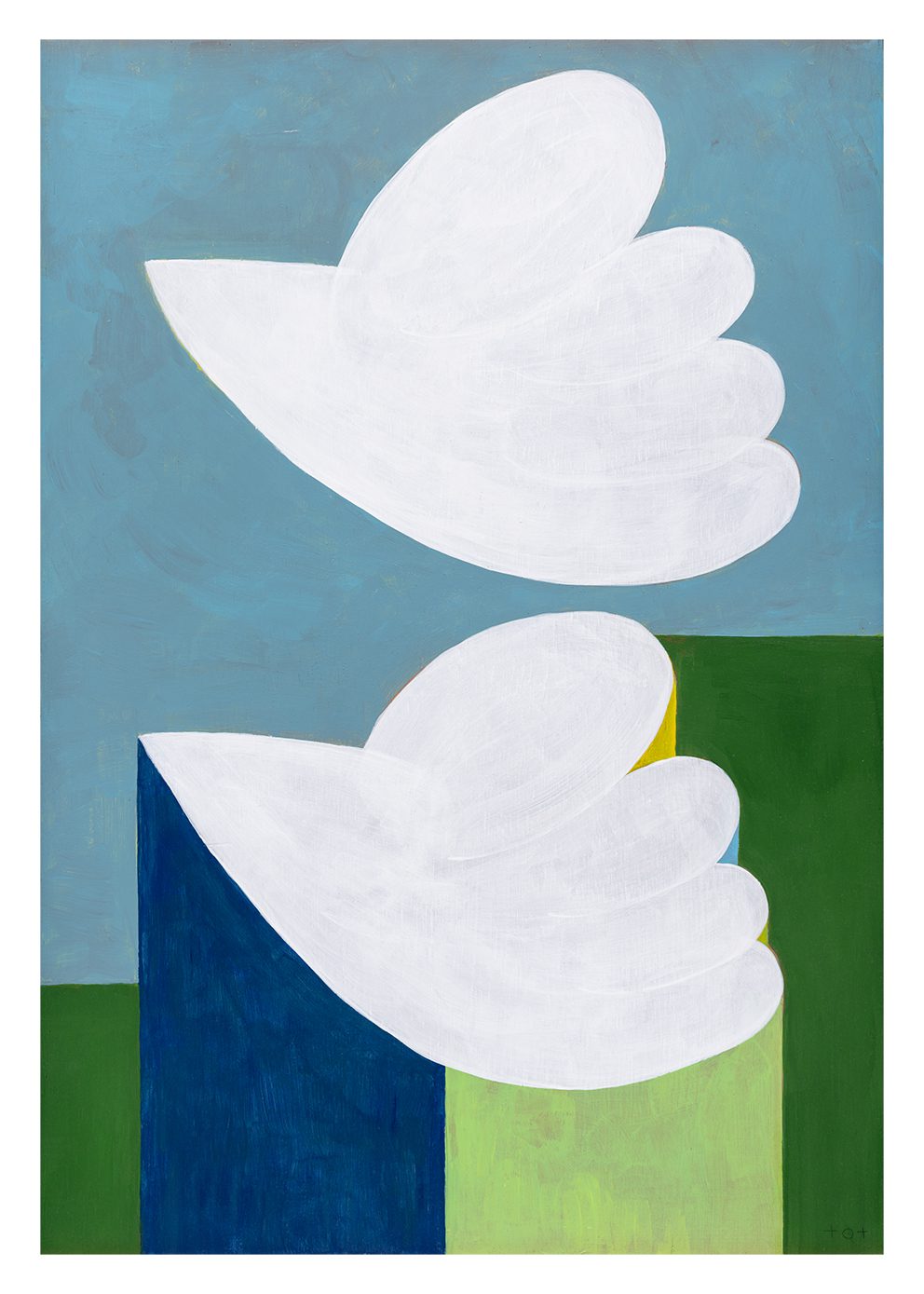 The Poster Club Art Prints Bird Stump Poster 30x40 cm blau