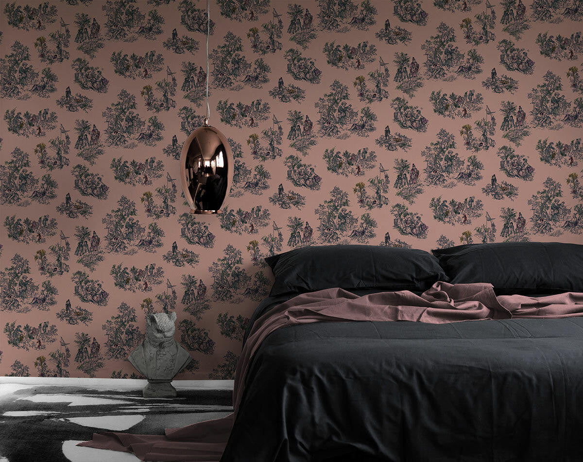 Mineheart Wallpaper Once Upon Our Time Tapete Rosa A3 Muster