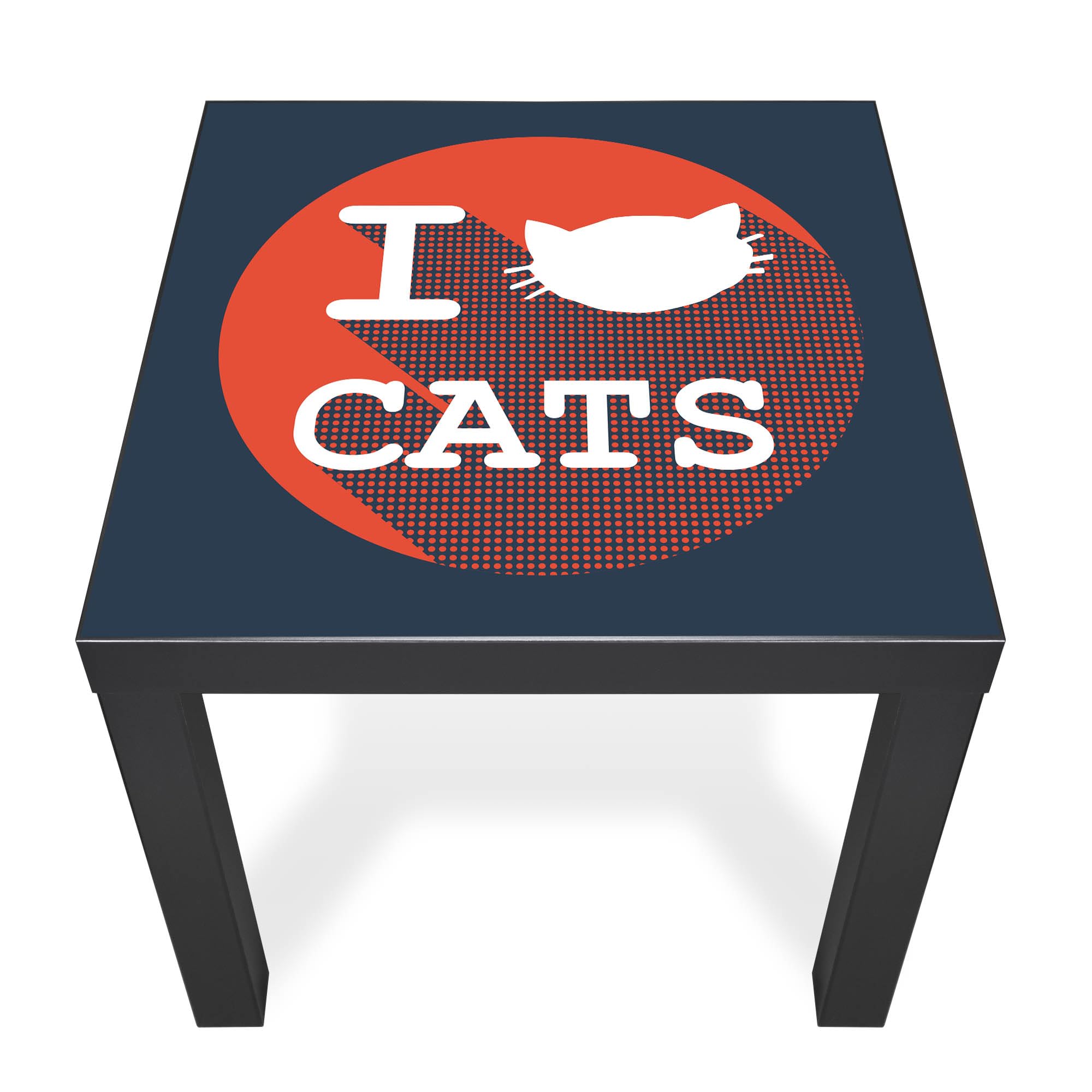 Banjado Möbelfolie I Love Cats Tischfolie 55x55 selbstklebend