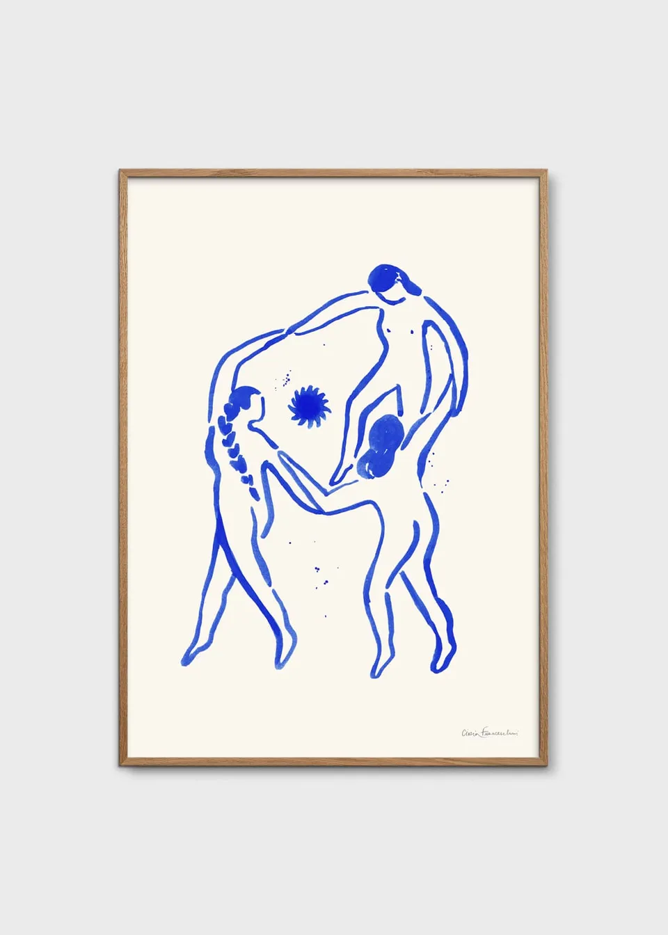 The Poster Club Art Prints My Sisters Poster 30x40 cm blau-weiß