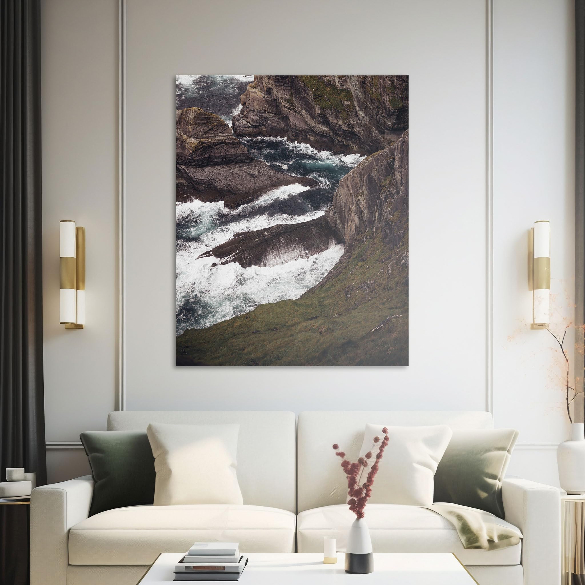 Hustling Sharks Wandbilder Klippen Meeresbrandung Leinwand 30x40