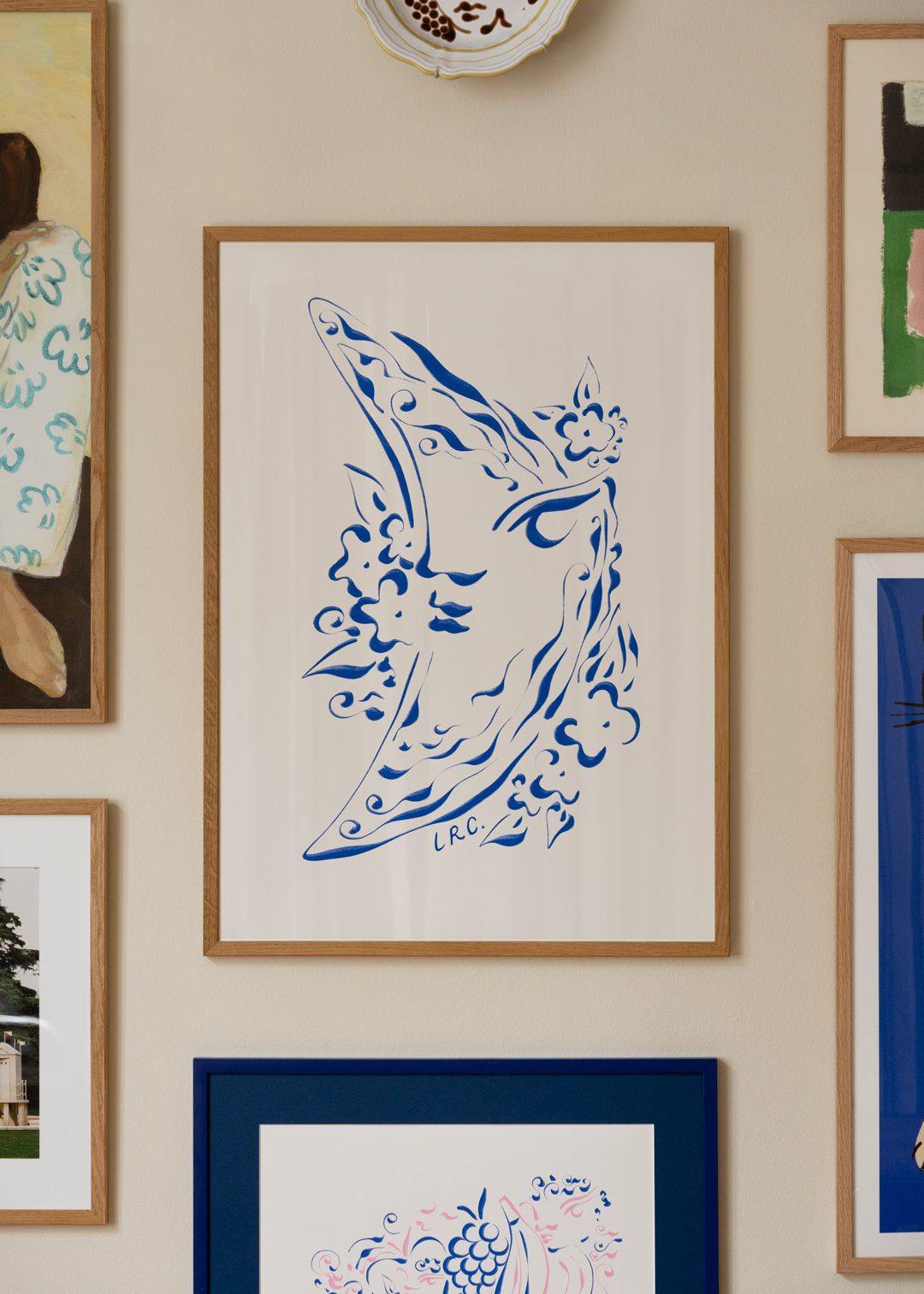 The Poster Club Dreaming Moon Poster 30x40 cm blau