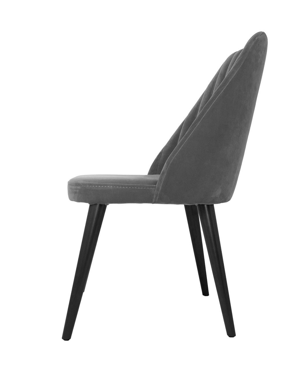 Mineheart Furniture Grey Ella Chair Stuhl Grau Samt 51x91 cm