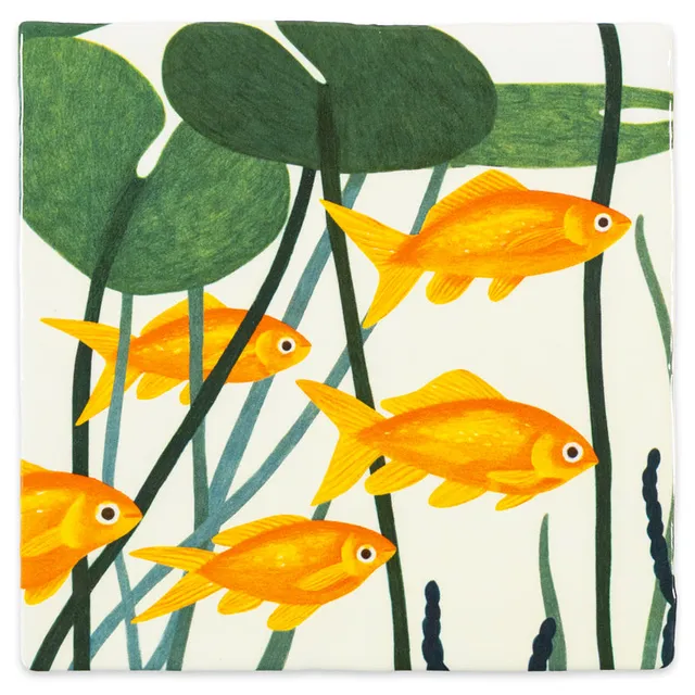 Storytiles Delft Blue We stick together Wandfliese S 10x10 cm Fisch