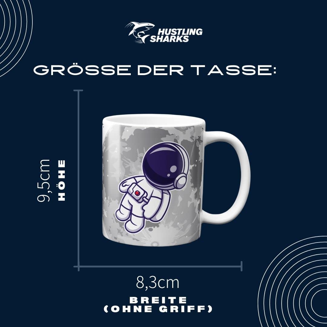 Hustling Sharks Wandbilder Astronaut Tasse 330ml weiß pastell