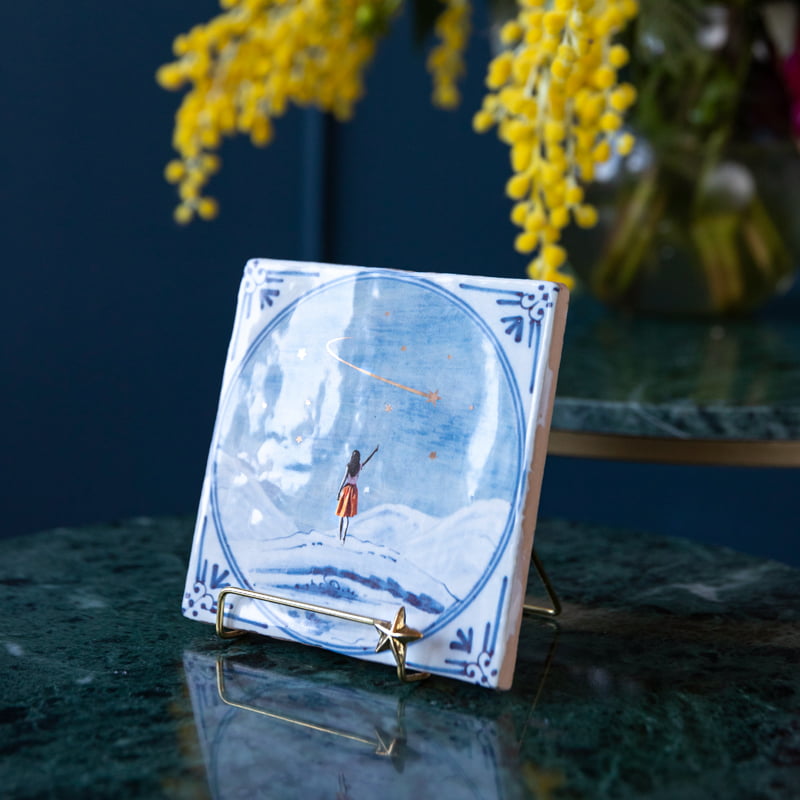 Storytiles Tile holders Golden Stand Star Fliesenständer gold