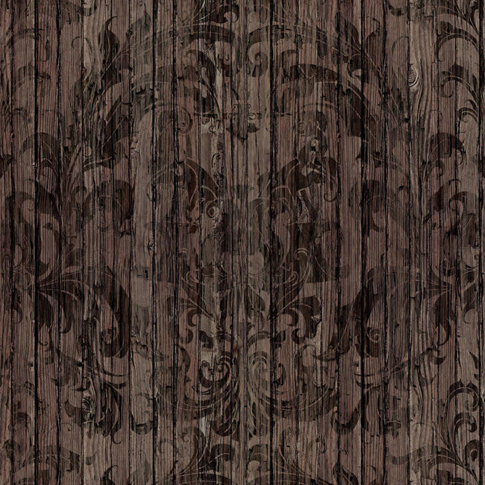 Mineheart Dark Driftwood Damask Tapete A3 Muster Dunkel