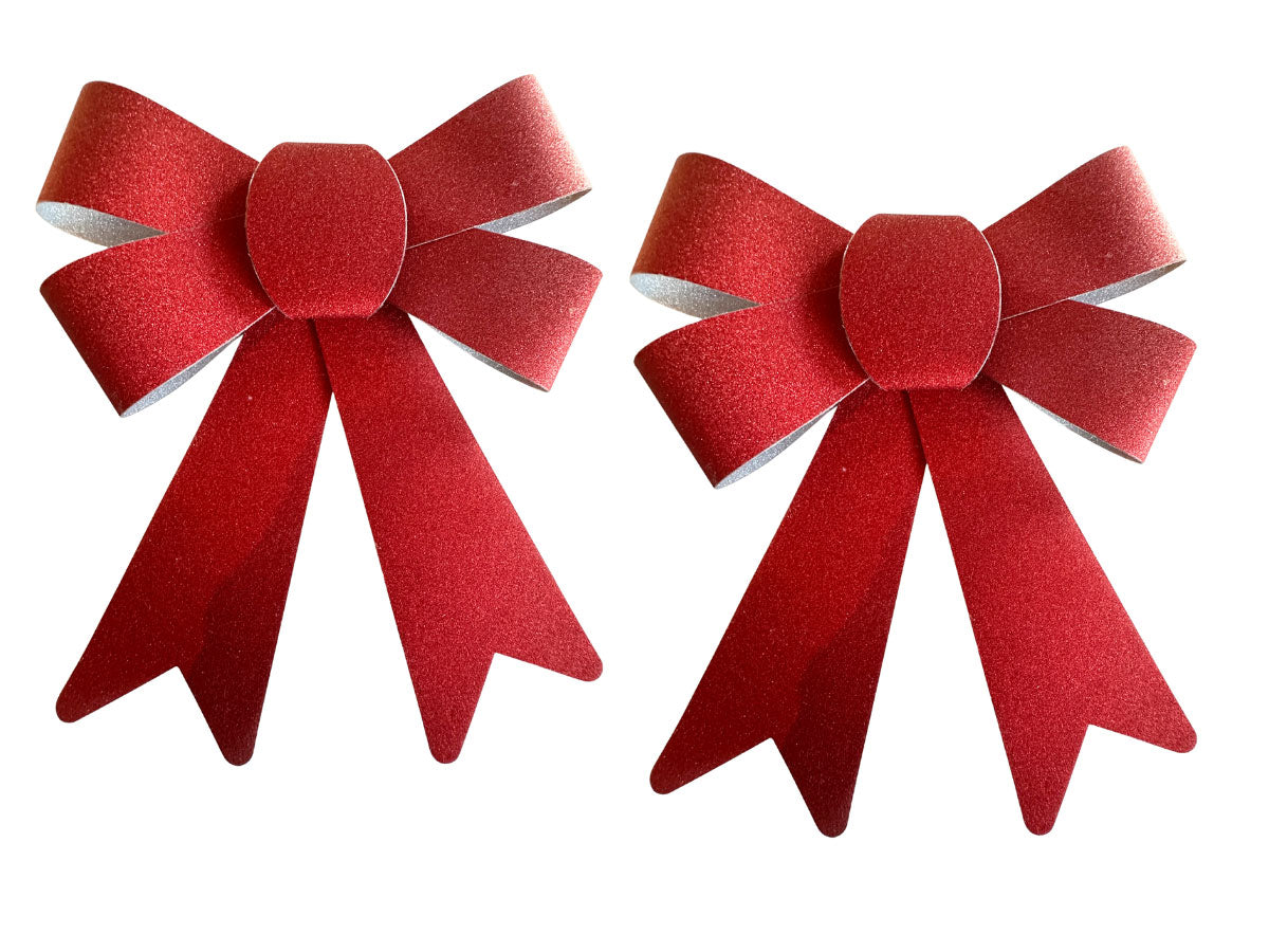 LS-LebenStil Möbel & Wohnen Weihnachtsschleife Rot 17cm 2er Set
