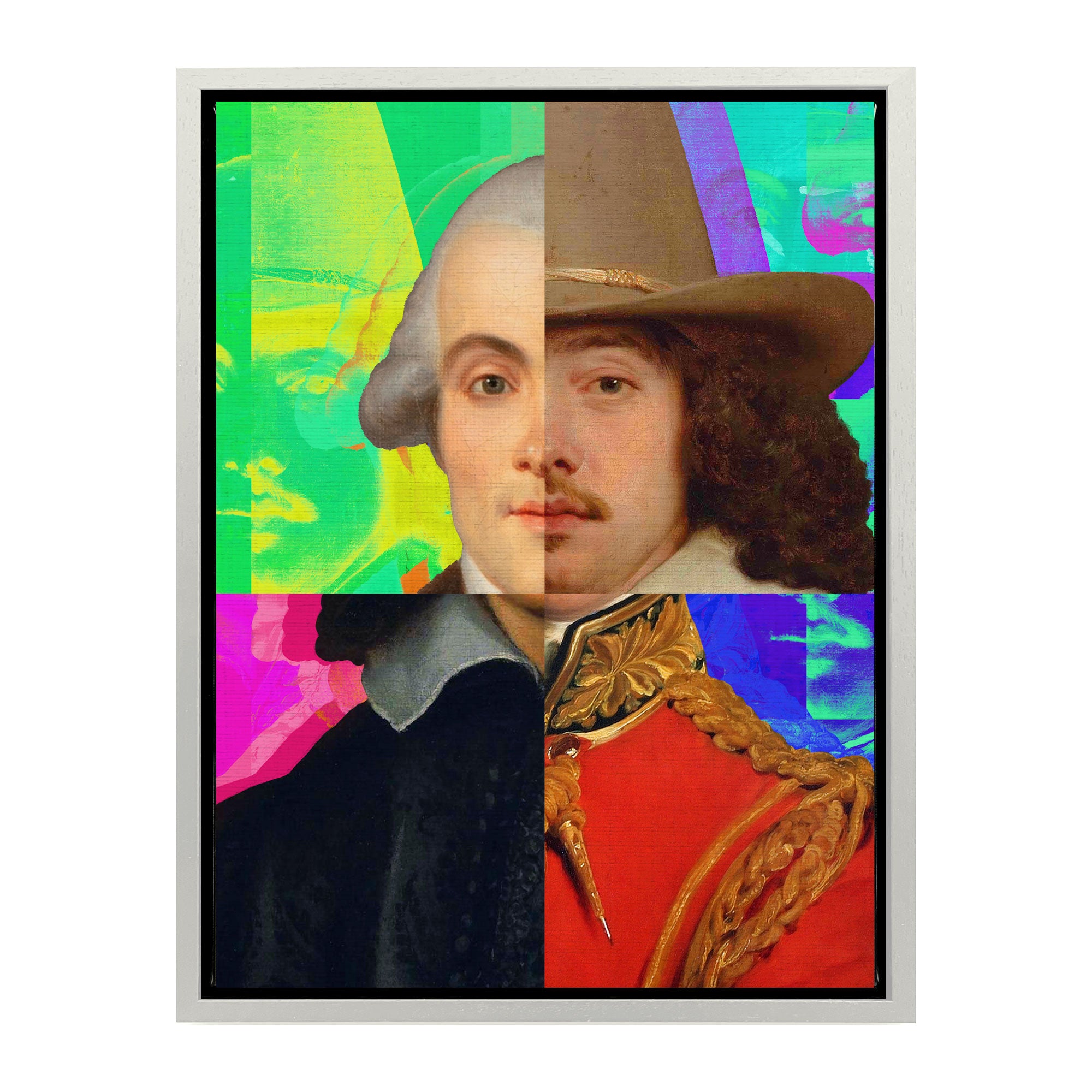 Mineheart Gentleman Puzzled Portrait Poster Rot Gold 40x50cm