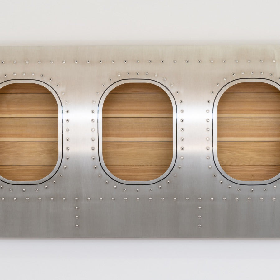 aircraftwindows Wall Bars 4er Wandbar Tannenholz Black Edition